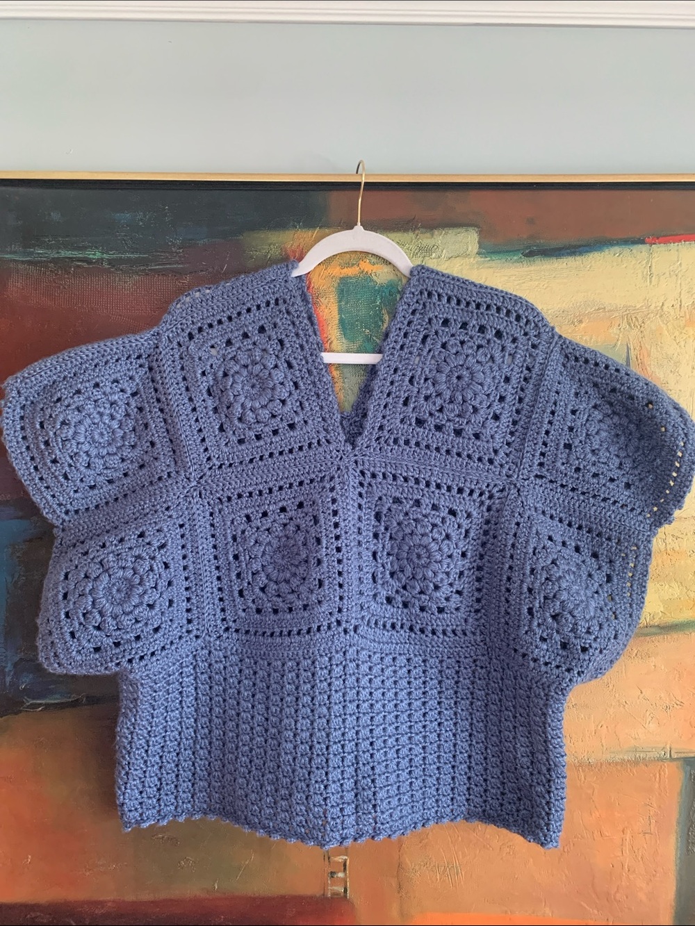 Handmade Crochet Vest, Sz XL